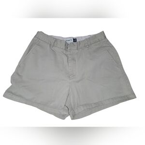 💲1️⃣ GAP Vintage Light Beige Loose Fit Cotton Chino Shorts Sz 6R
